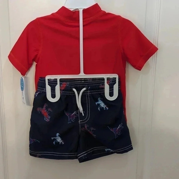 Carter's Dino Rash Guard & Swim Trunk set - Picture 5 of 5